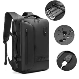 Velkokapacitní cestovní batoh na notebook s USB nabíjecím portem pro obchodní turistiku muže a ženy - náhled 5