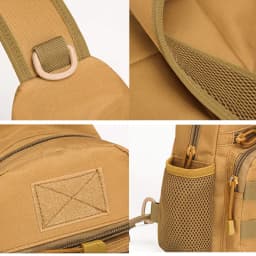 Taktická taška na hrudník, popruh, Molle, turistický batoh, venkovní kempování, lov, rybaření, crossbody batoh - náhled 3