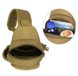Taktická taška na hrudník, popruh, Molle, turistický batoh, venkovní kempování, lov, rybaření, crossbody batoh - náhled 4