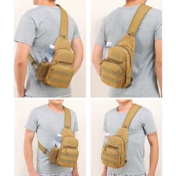 Taktická taška na hrudník, popruh, Molle, turistický batoh, venkovní kempování, lov, rybaření, crossbody batoh - náhled 6