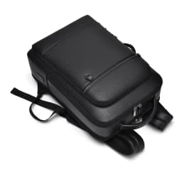 Pánský kožený batoh na notebook s USB nabíjecím portem - aktovka na služební cesty - náhled 6