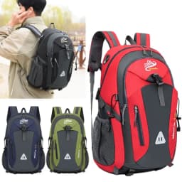 Velkokapacitní vodotěsný turistický batoh pro venkovní kempování, sporty a cestování, muži a ženy - náhled 2