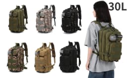 Voděodolný taktický batoh 30L 50L Turistický, kempovací, outdoorový, sportovní, z nylonu 1000D - náhled 4