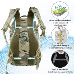 35L Taktický vojenský batoh pro muže - MOLLE Turistický, kempovací, cestovní, outdoorový, denní batoh - náhled 4