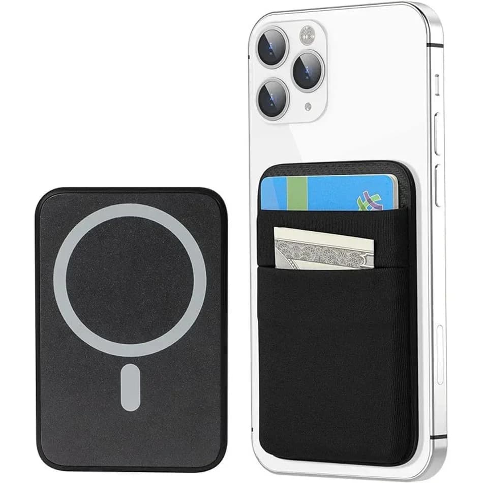 Pouzdro na telefon, peněženku a karty, elastické lycra, pouzdro na karty MagSafe, kompatibilní s magnetickými peněženkami pro iPhone 16 15 Pro Max Samsung Android