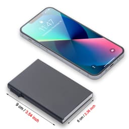 Tenký kovový držák kreditních karet, vyskakovací hliníková peněženka s RFID blokováním, minimalistický design, unisex - náhled 4