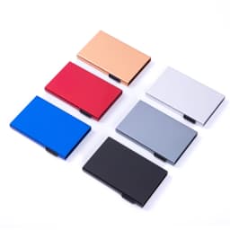 Tenký kovový držák kreditních karet, vyskakovací hliníková peněženka s RFID blokováním, minimalistický design, unisex - náhled 7