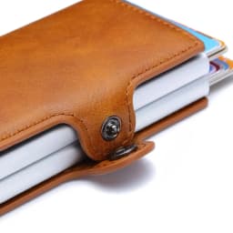 Pánská tenká peněženka s RFID blokováním, pouzdro na kreditní karty z uhlíkových vláken, mini kabelka, 14 slotů na karty - náhled 4