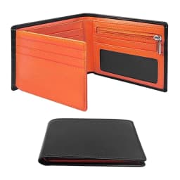 Minimalistická pánská peněženka s RFID blokováním a pouzdrem na kreditní karty s kapsou na zip a mince, tenký design - náhled 2