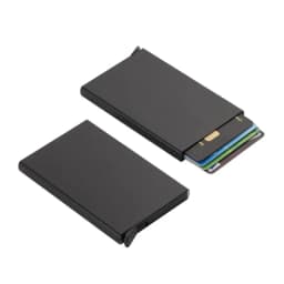 Tenká hliníková peněženka s RFID blokováním a kovovým pouzdrem na kreditní karty pro muže a ženy - náhled 3