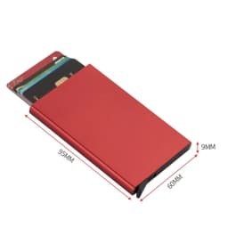 Tenká hliníková peněženka s RFID blokováním a kovovým pouzdrem na kreditní karty pro muže a ženy - náhled 7