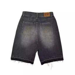 Retro džínové šortky s výšivkou - volné unisex kraťasy ve stylu Y2K - náhled 6