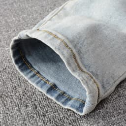 Pánské slim džíny s dírami a záplatami světle modré skinny kalhoty streetwear - náhled 6