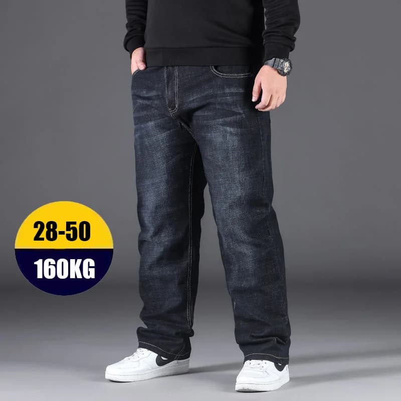 Pánské baggy džíny oversize cargo kalhoty velké velikosti denim streetwear oblečení