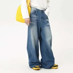 Pánské džíny široké rovné nohy letní casual denim kalhoty jarní módní oblečení - náhled 4