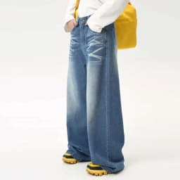 Pánské džíny široké rovné nohy letní casual denim kalhoty jarní módní oblečení - náhled 3