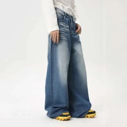 Pánské džíny široké rovné nohy letní casual denim kalhoty jarní módní oblečení - náhled 6