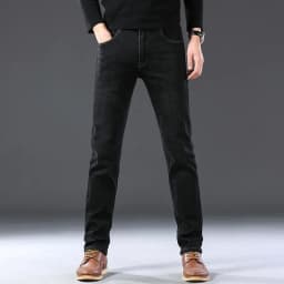 Pánské elastické džíny bavlna stretch volný střih denim kalhoty velké velikosti 35-40 - náhled 4