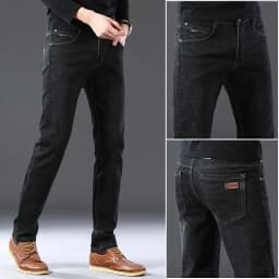 Pánské elastické džíny bavlna stretch volný střih denim kalhoty velké velikosti 35-40 - náhled 6