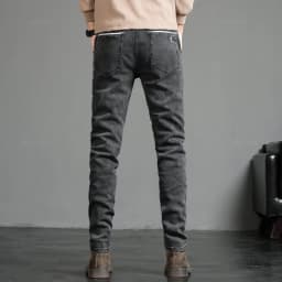 Pánské úzké džíny slim fit bavlna stretch casual kalhoty denim streetwear móda 2025 - náhled 3