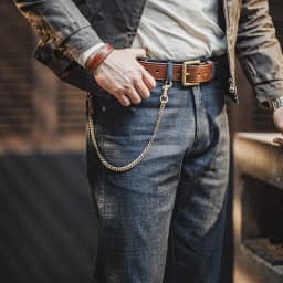 Pánské džíny rovný střih surová denim 13oz bavlna retro klasické kalhoty podzim zima - náhled 5