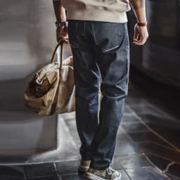 Pánské džíny rovný střih surová denim 13oz bavlna retro klasické kalhoty podzim zima - náhled 4