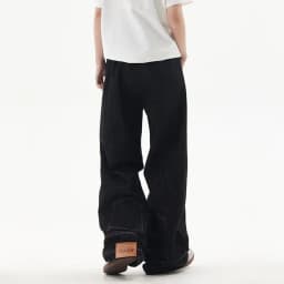 Pánské wide leg džíny volné baggy kalhoty streetwear denim denní móda casual - náhled 5