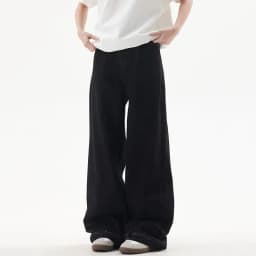 Pánské wide leg džíny volné baggy kalhoty streetwear denim denní móda casual - náhled 6