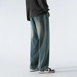 Džíny pro vysoké muže 115cm délka rovný střih slim fit kalhoty extra dlouhé nohy - náhled 6