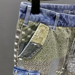 Pánské letní džíny kraťasy s potiskem - slim fit hip-hop styl casual shorts - náhled 4