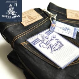 Pánské selvedge džíny taper střih 14.5 Oz surové modré denim kalhoty motorkářské - náhled 3