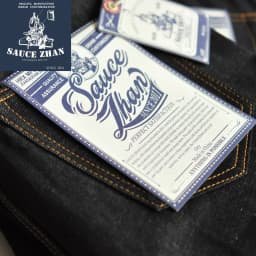 Pánské selvedge džíny taper střih 14.5 Oz surové modré denim kalhoty motorkářské - náhled 5