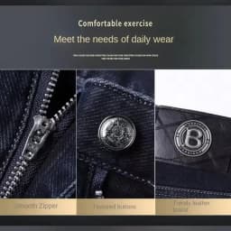 Pánské rovné džíny s výšivkou - elegantní casual styl pro každou příležitost - náhled 6