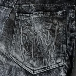 Baggy džíny Y2K Gothic s výšivkou pavouka široké nohavice unisex streetwear styl - náhled 7