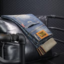 Pánské džíny slim straight stretch pohodlné vintage modré casual kalhoty - náhled 5