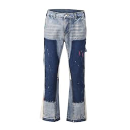 Pánské vintage džíny s rozšířenými nohavicemi Y2K streetwear baggy denim kalhoty černé - náhled 6