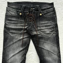 Pánské slim fit džíny s tlapkami rozšířené retro gothic unisex bootcut kalhoty - náhled 4