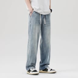 Pánské letní džíny s elastickým pasem, měkká lyocell látka, volný střih M-5XL - náhled 6