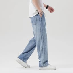 Pánské letní džíny s elastickým pasem, měkká lyocell látka, volný střih M-5XL - náhled 3