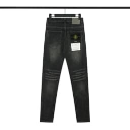 Pánské slim fit džíny s výšivkou - elastické casual kalhoty s kapsami, pratelné - náhled 4