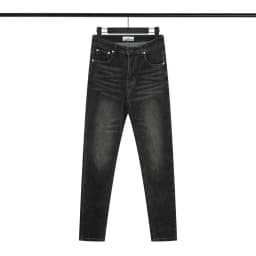 Pánské slim fit džíny s výšivkou - elastické casual kalhoty s kapsami, pratelné - náhled 3