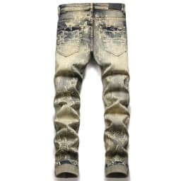 Pánské džíny široké kalhoty cargo denimové kalhoty slim fit volný střih trendy móda - náhled 3