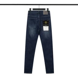 Pánské slim fit džíny s výšivkou - elastické casual kalhoty s kapsami, pratelné - náhled 6