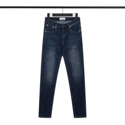 Pánské slim fit džíny s výšivkou - elastické casual kalhoty s kapsami, pratelné - náhled 5