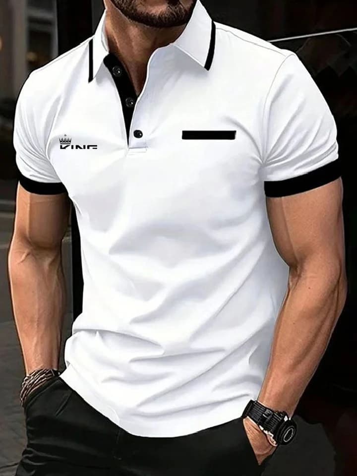 Pánské polo tričko s límečkem krátký rukáv golf casual sport letní regular fit