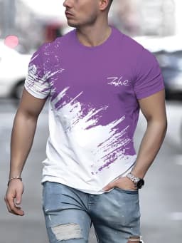 Pánské tričko s krátkým rukávem, oversized streetwear top, casual outdoor sportovní triko - náhled 3