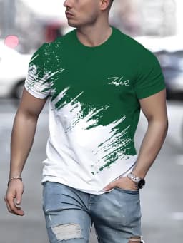 Pánské tričko s krátkým rukávem, oversized streetwear top, casual outdoor sportovní triko - náhled 7