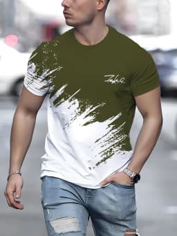 Pánské tričko s krátkým rukávem, oversized streetwear top, casual outdoor sportovní triko - náhled 4