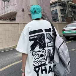 Pánské tričko s krátkým rukávem graffiti potisk M-8XL unisex abeceda cartoon - náhled 4