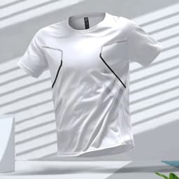 Pánské sportovní tričko rychleschnoucí prodyšné krátký rukáv běhání fitness - náhled 3